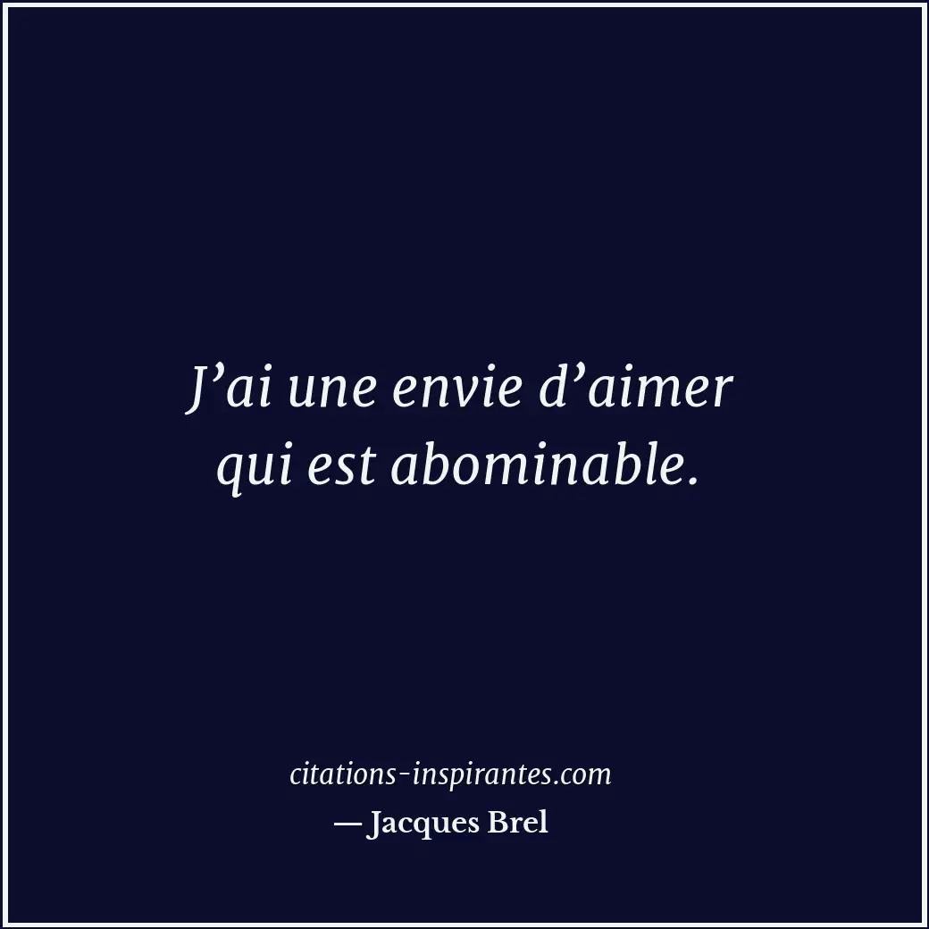 Citation de Jacques Brel