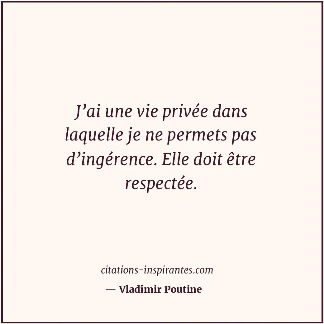 Citation de Vladimir Poutine
