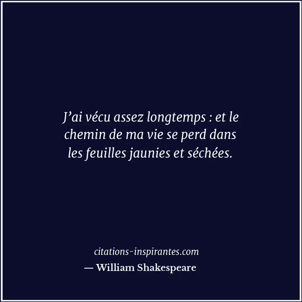 Citation de William Shakespeare