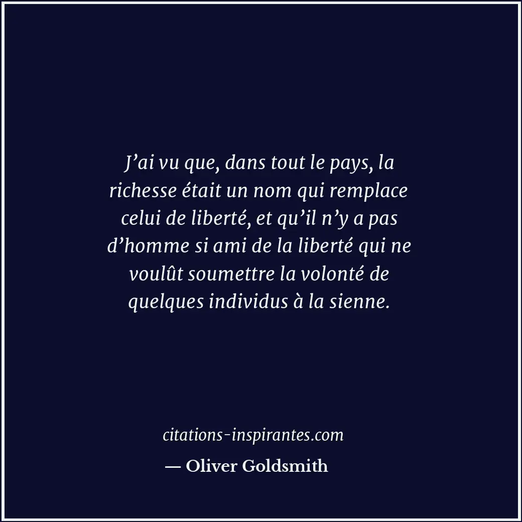 Citation de Oliver Goldsmith