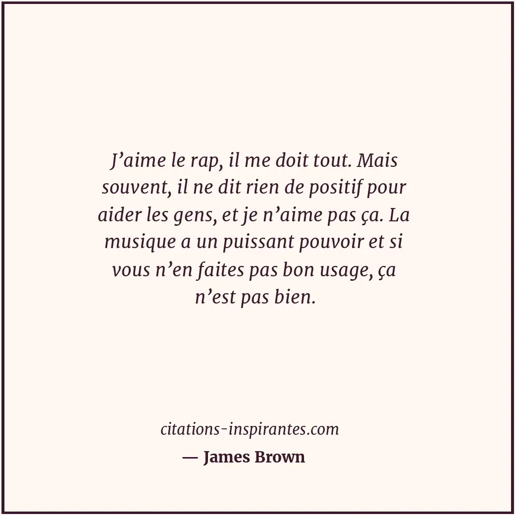 Citation de James Brown
