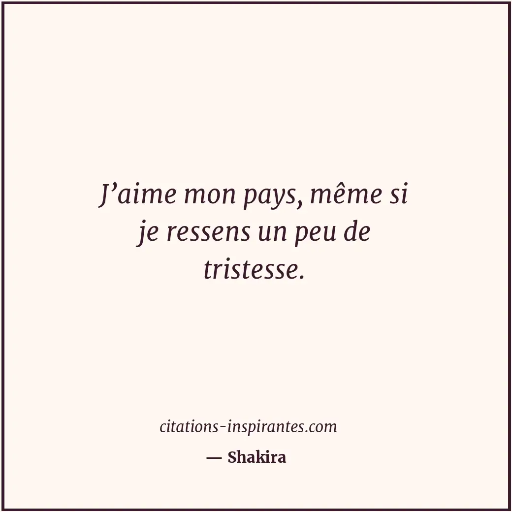 Citation de Shakira