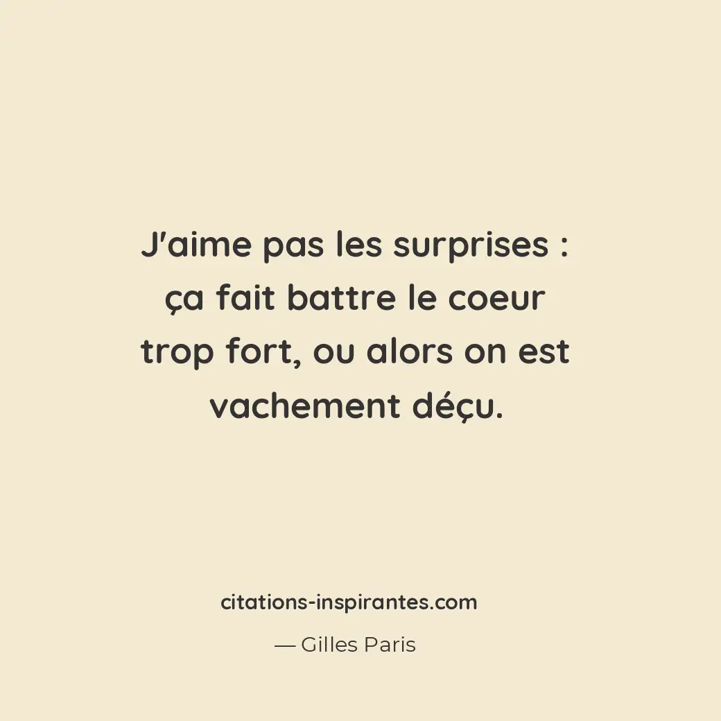 Citation de Gilles Paris