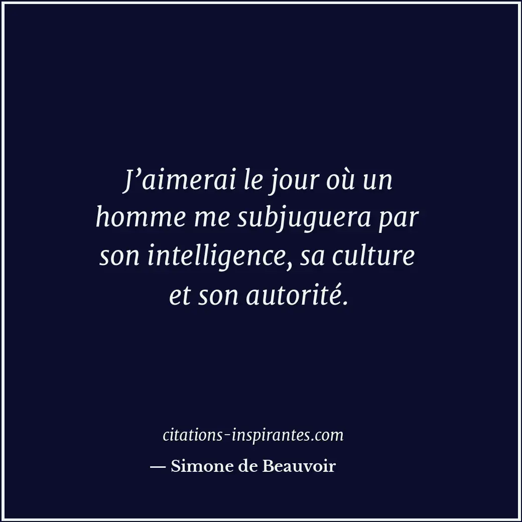 Citation de Simone de Beauvoir
