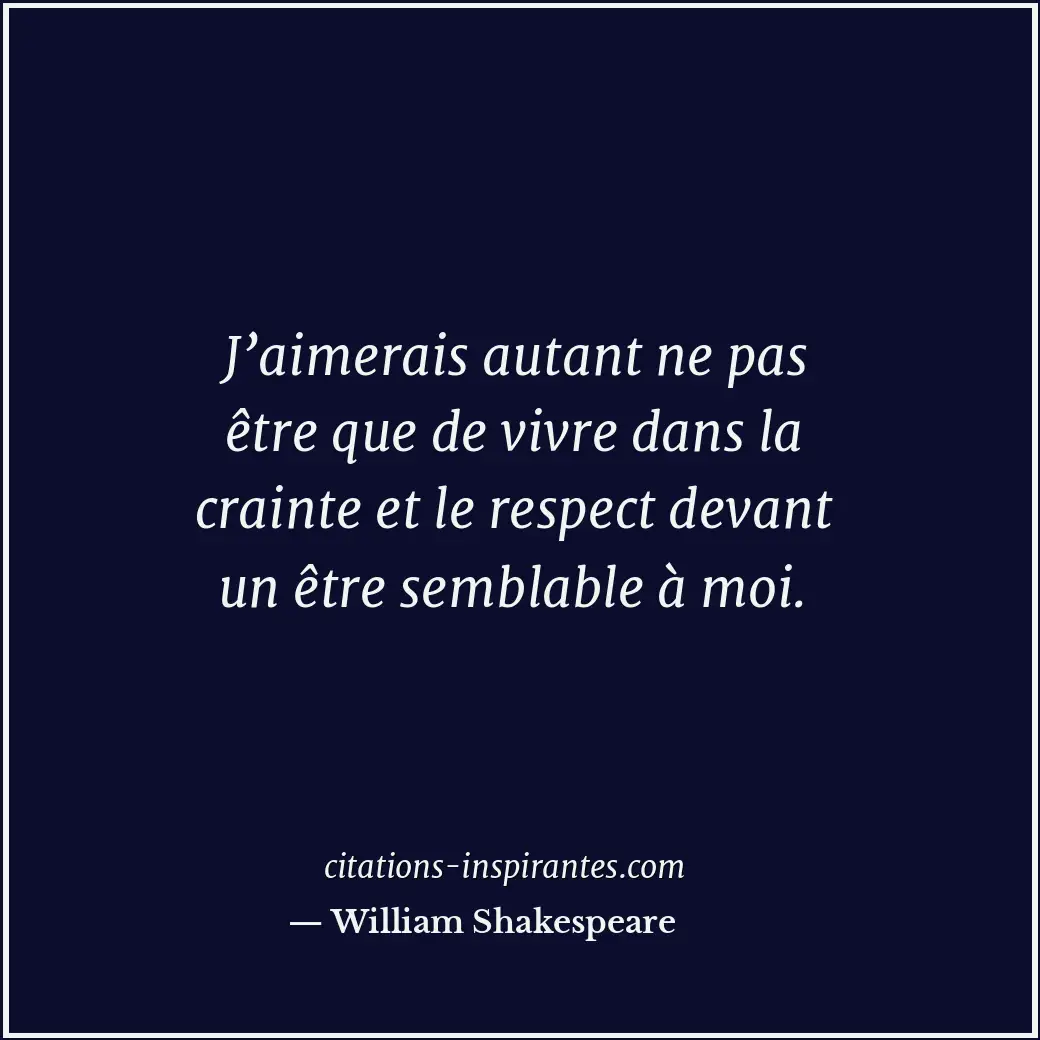 Citation de William Shakespeare