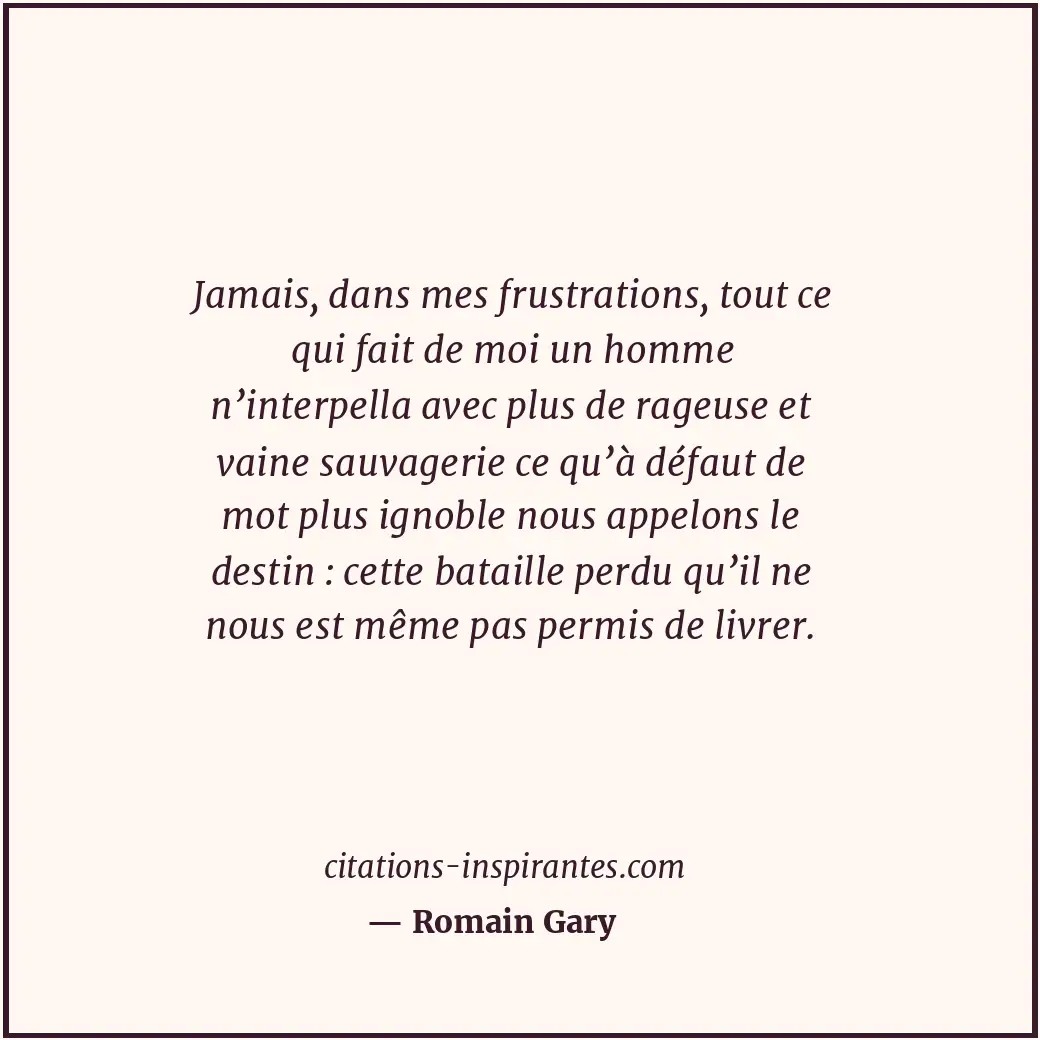Citation de Romain Gary