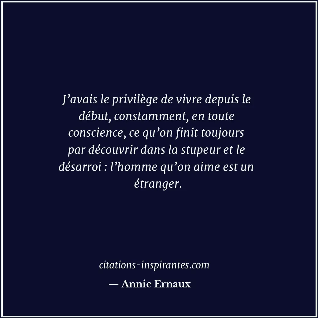 Citation de Annie Ernaux