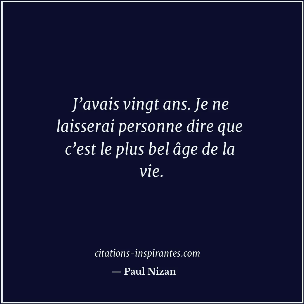 Citation de Paul Nizan