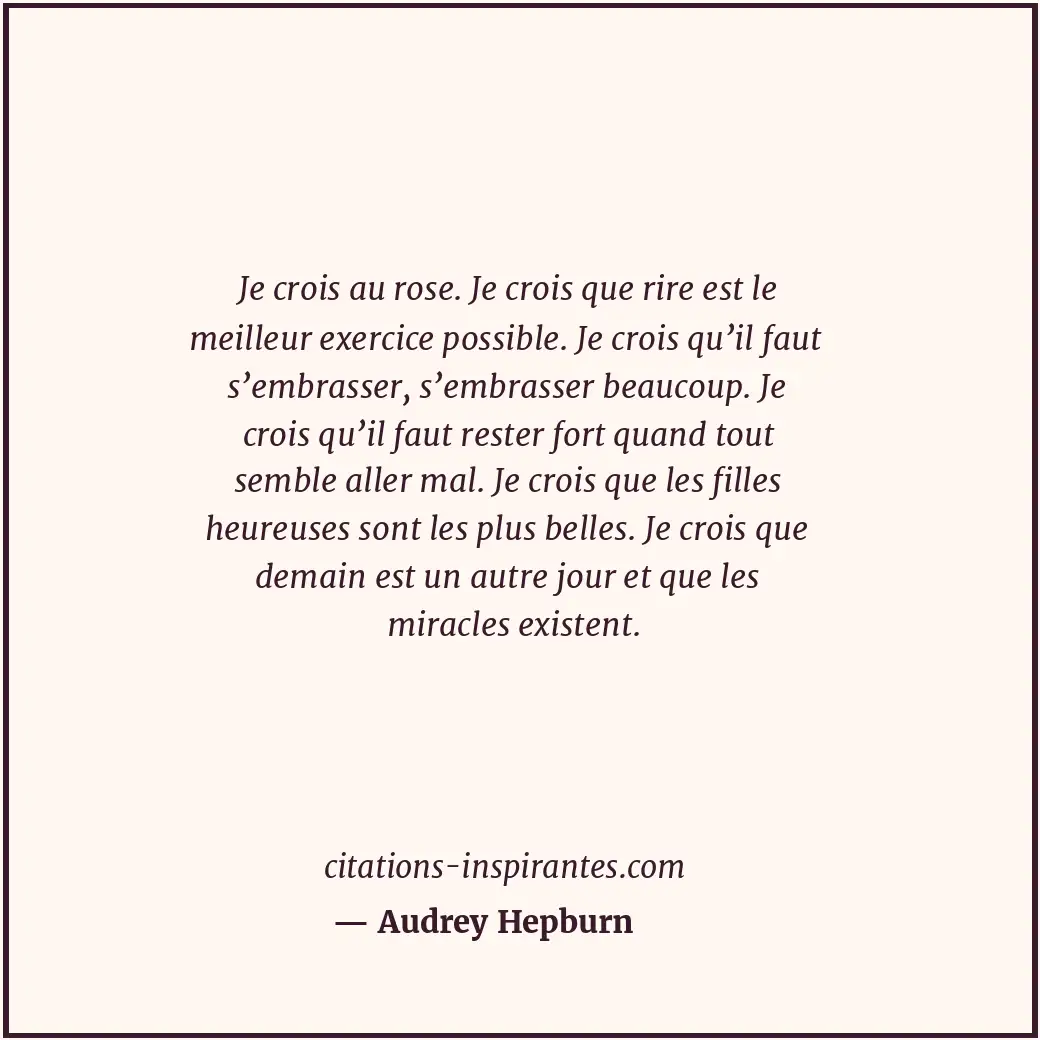 Citation de Audrey Hepburn