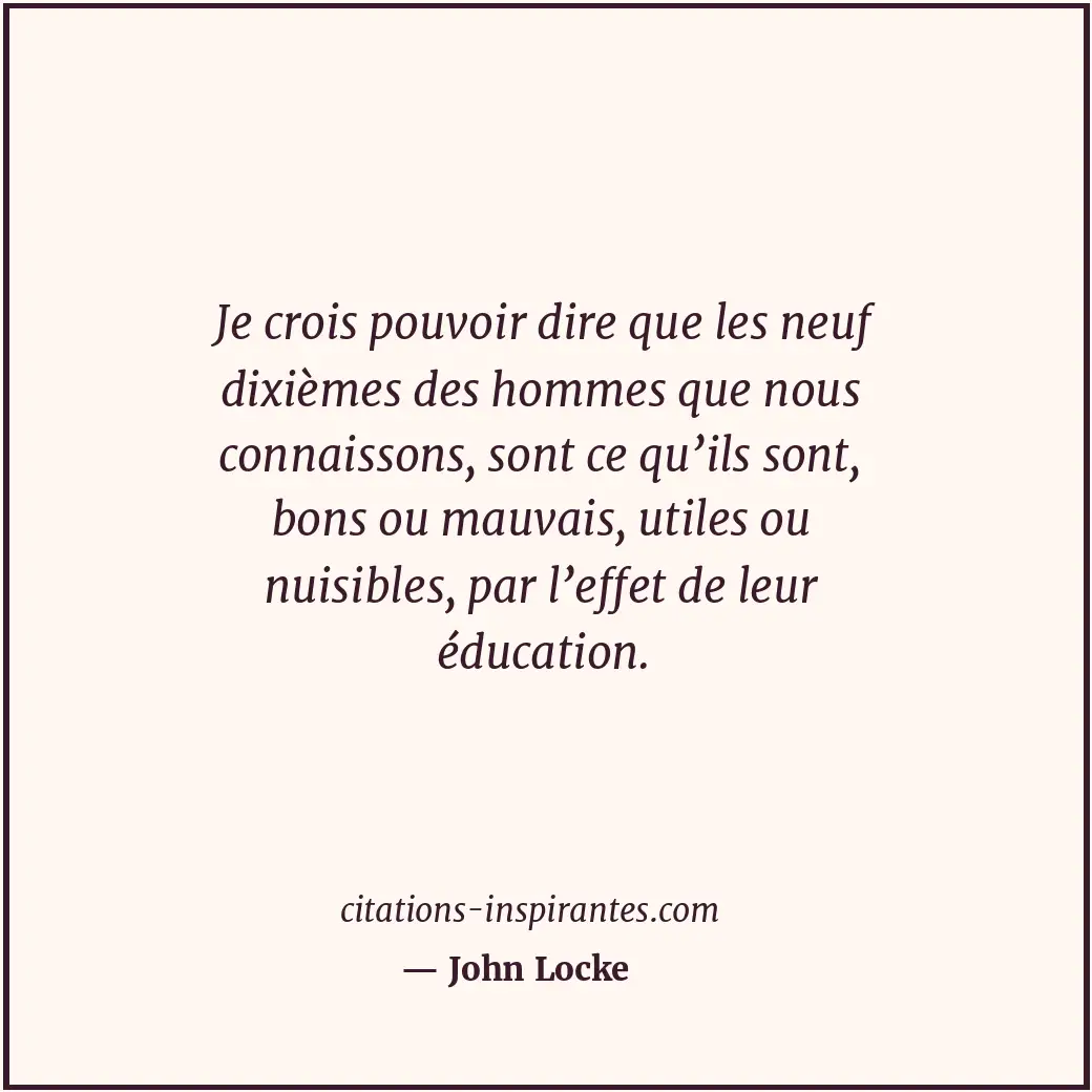 Citation de John Locke