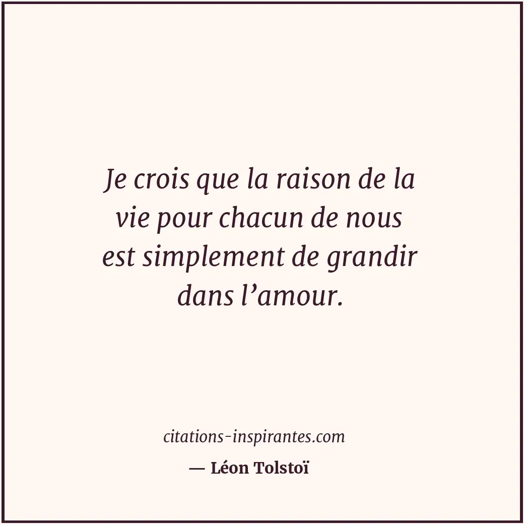 Citation de Léon Tolstoï