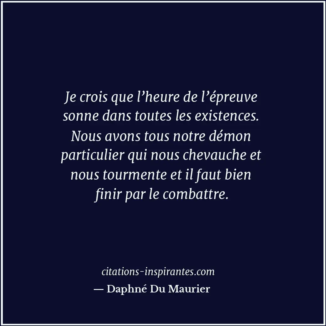 Citation de Daphné Du Maurier