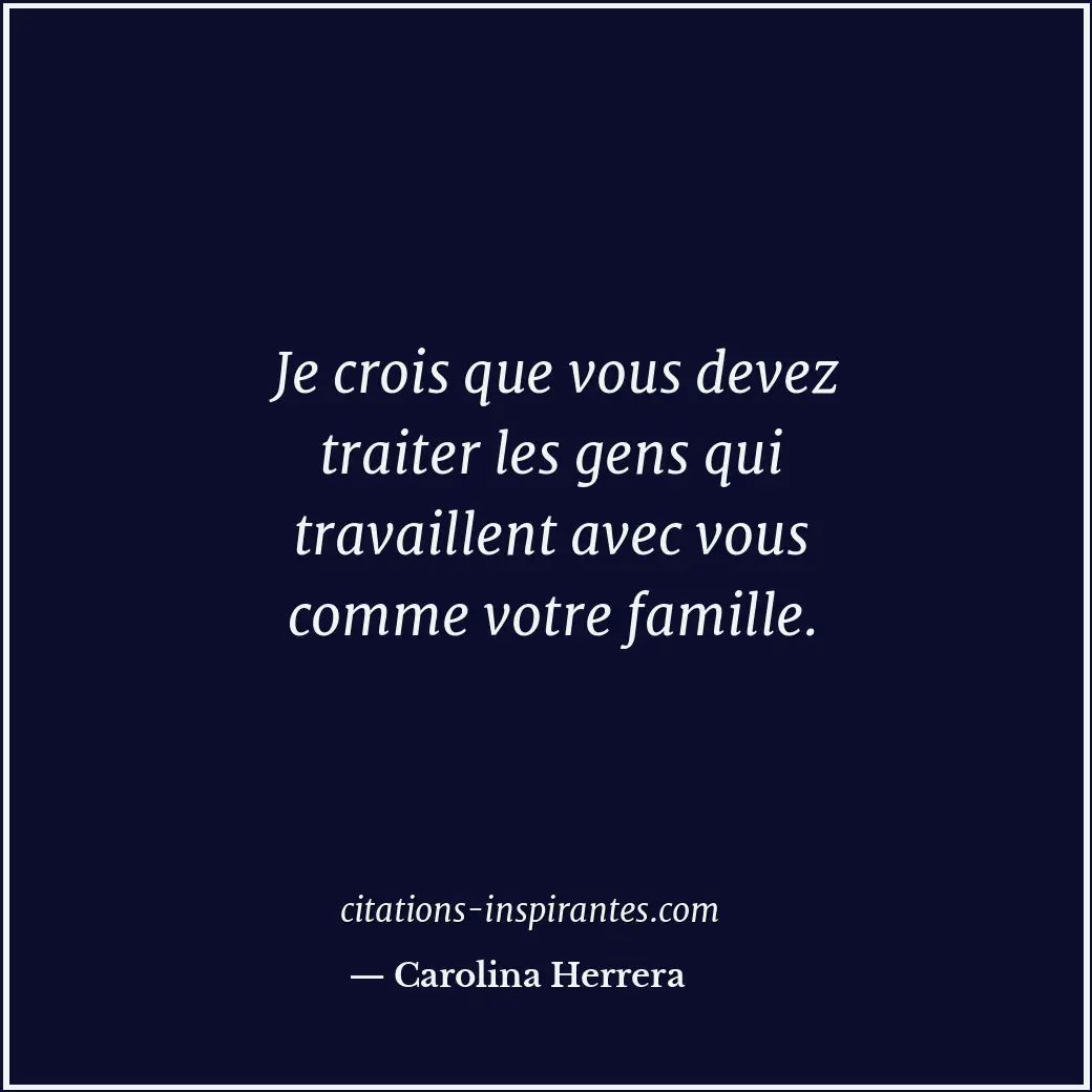 Citation de Carolina Herrera