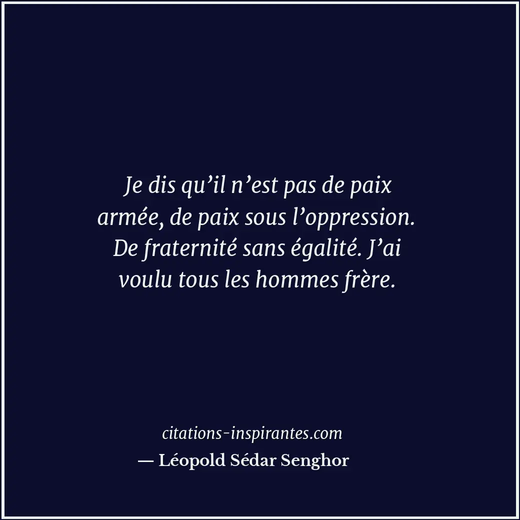 Citation de Léopold Sédar Senghor