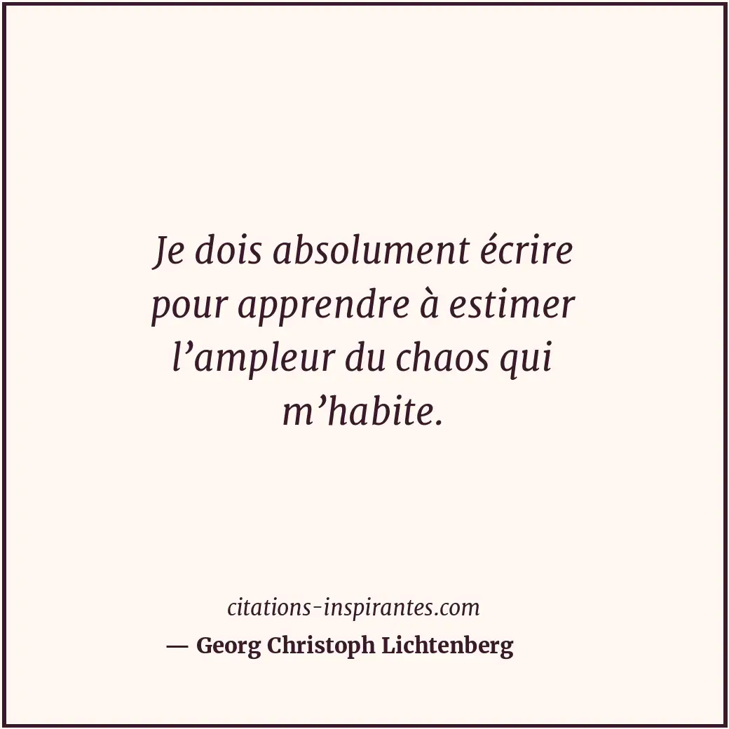 Citation de Georg Christoph Lichtenberg