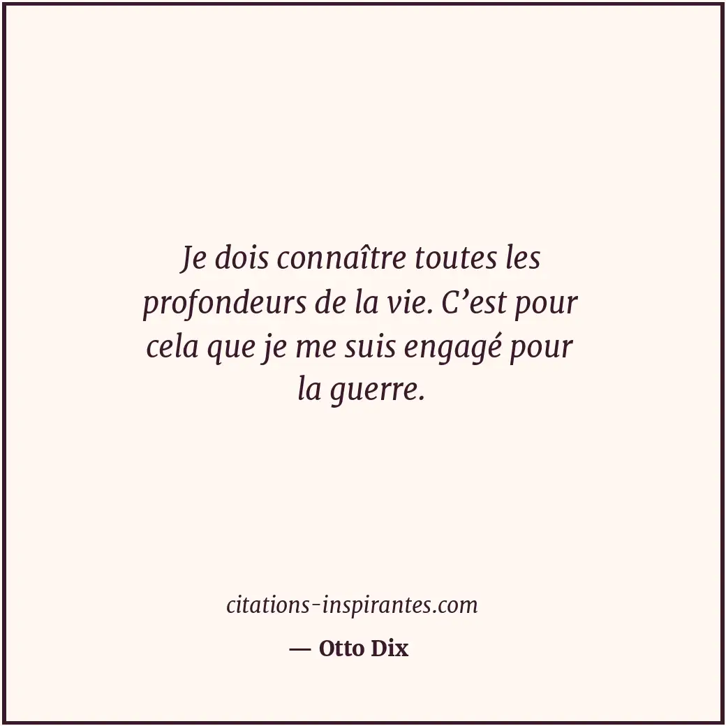 Citation de Otto Dix