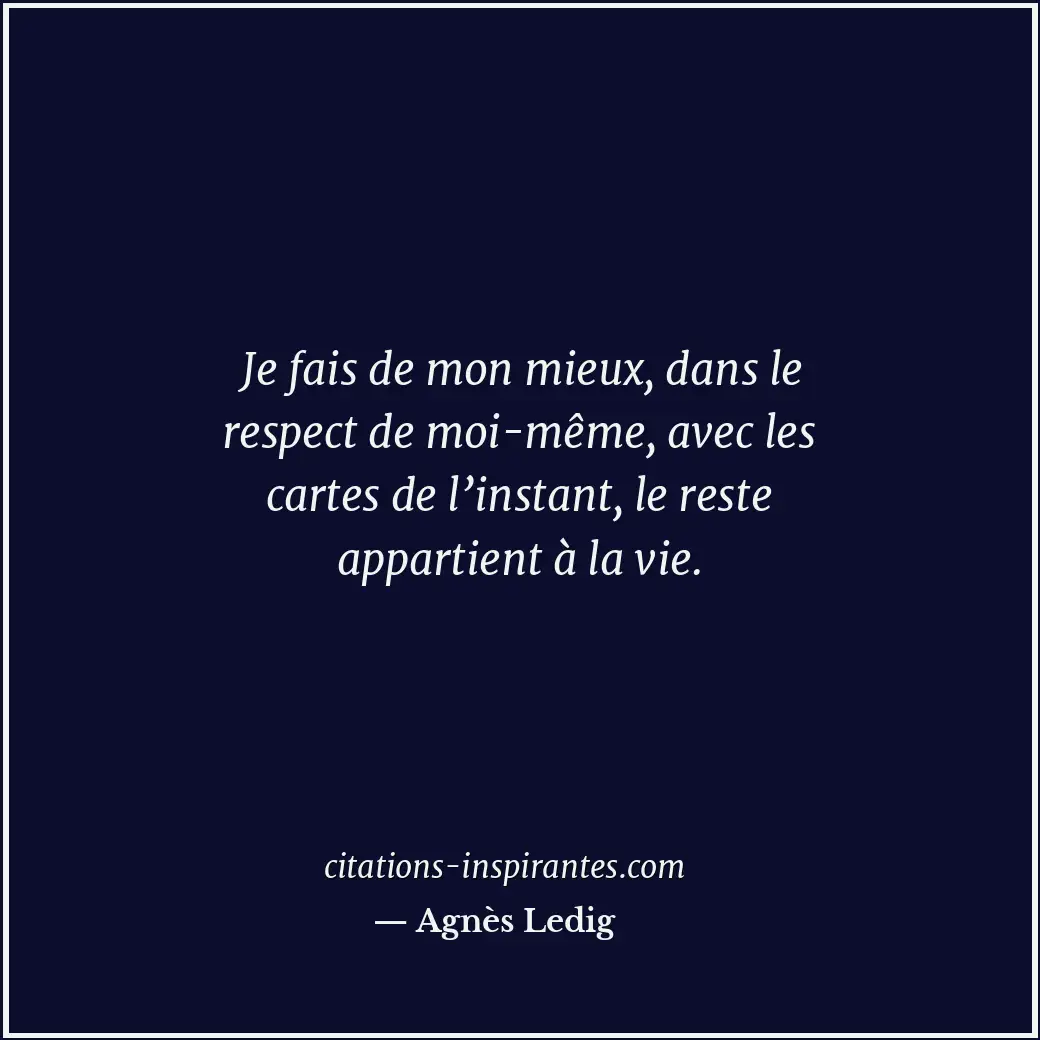 Citation de Agnès Ledig