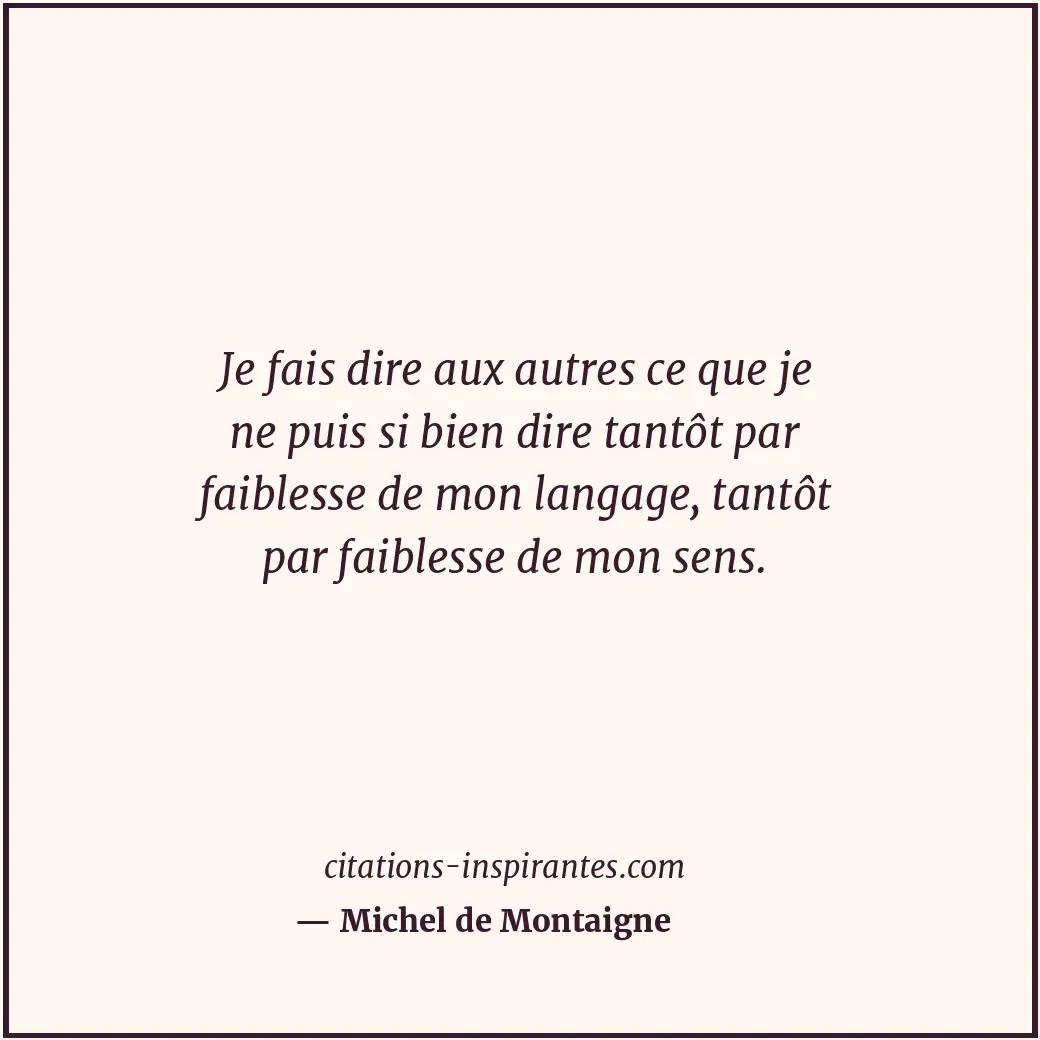 Citation de Michel de Montaigne