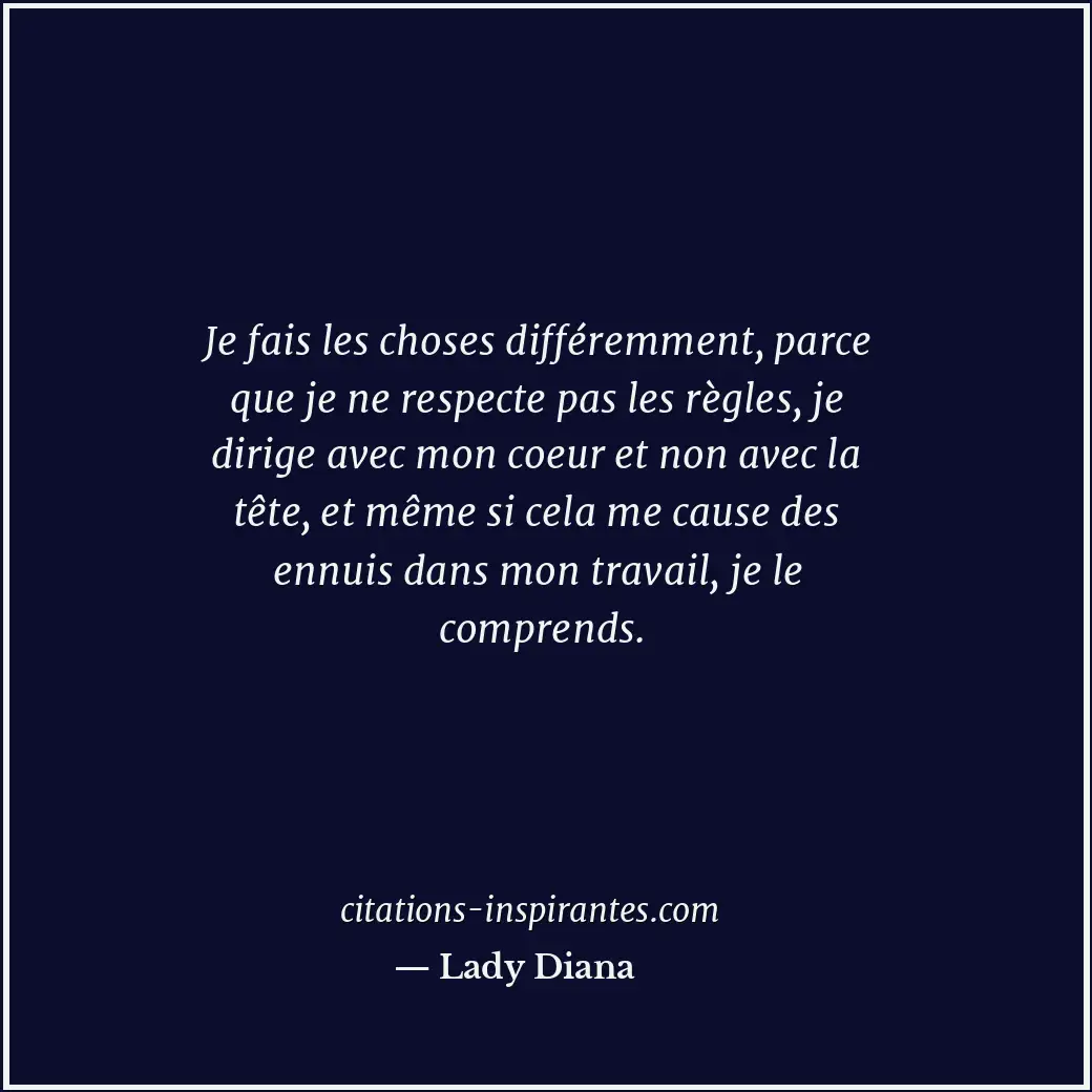 Citation de Lady Diana