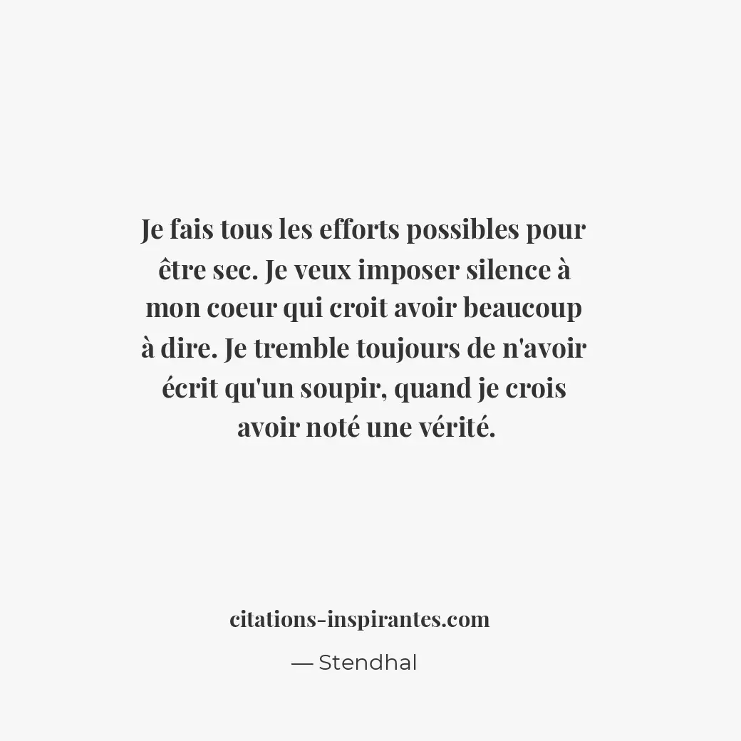 Citation de Stendhal