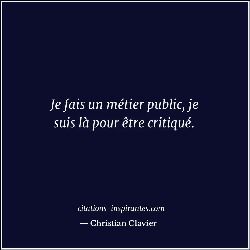 Citation de Christian Clavier