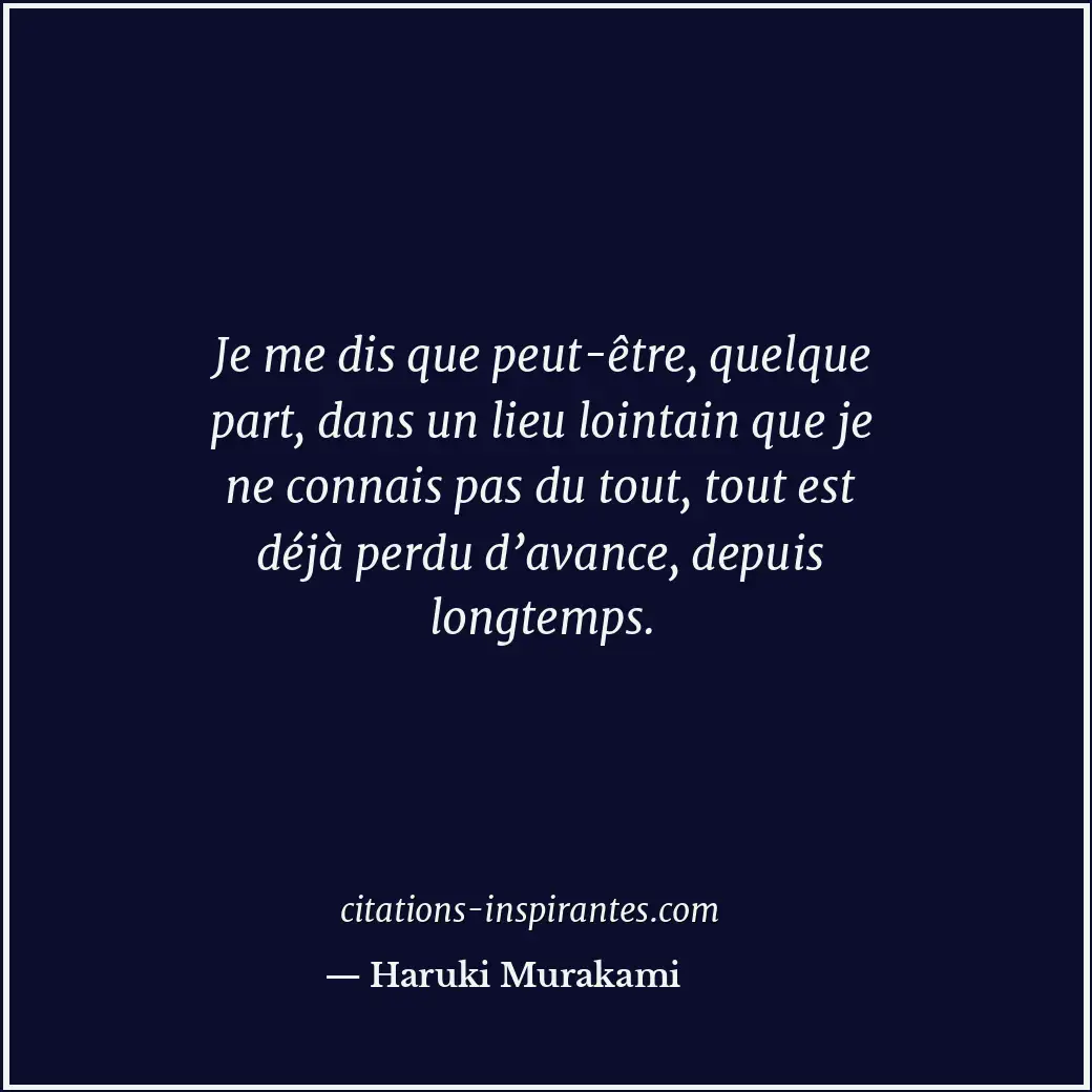 Citation de Haruki Murakami