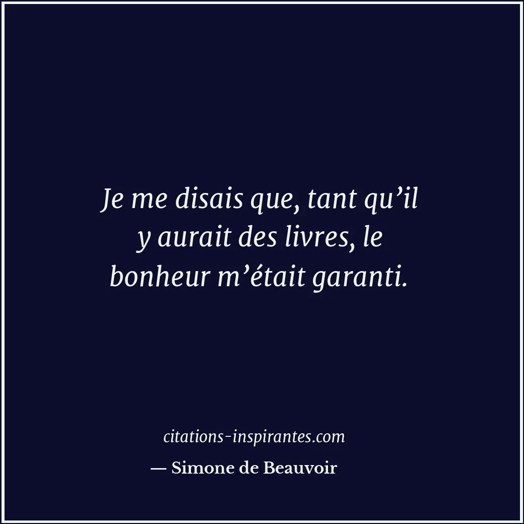 Citation de Simone de Beauvoir