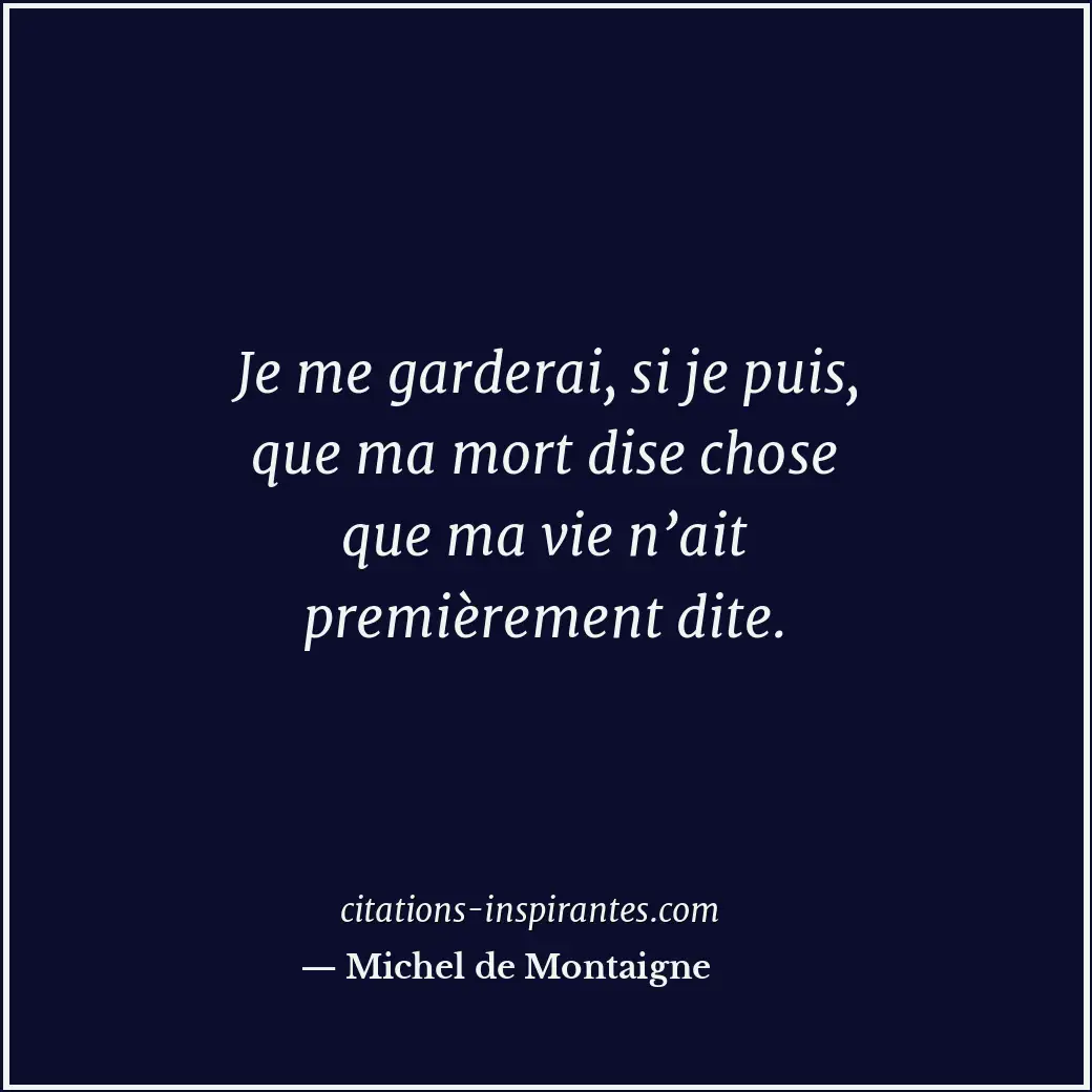 Citation de Michel de Montaigne