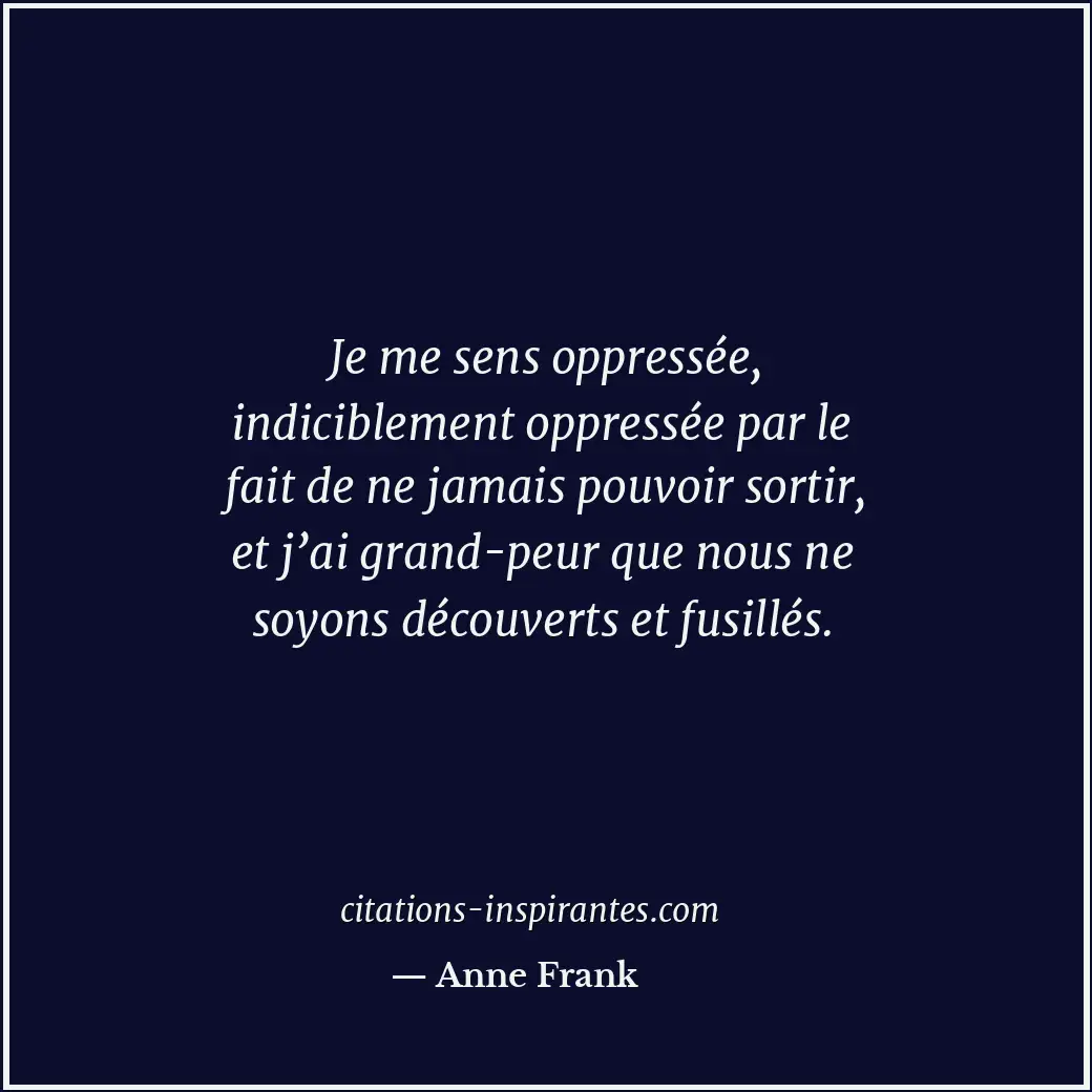 Citation de Anne Frank