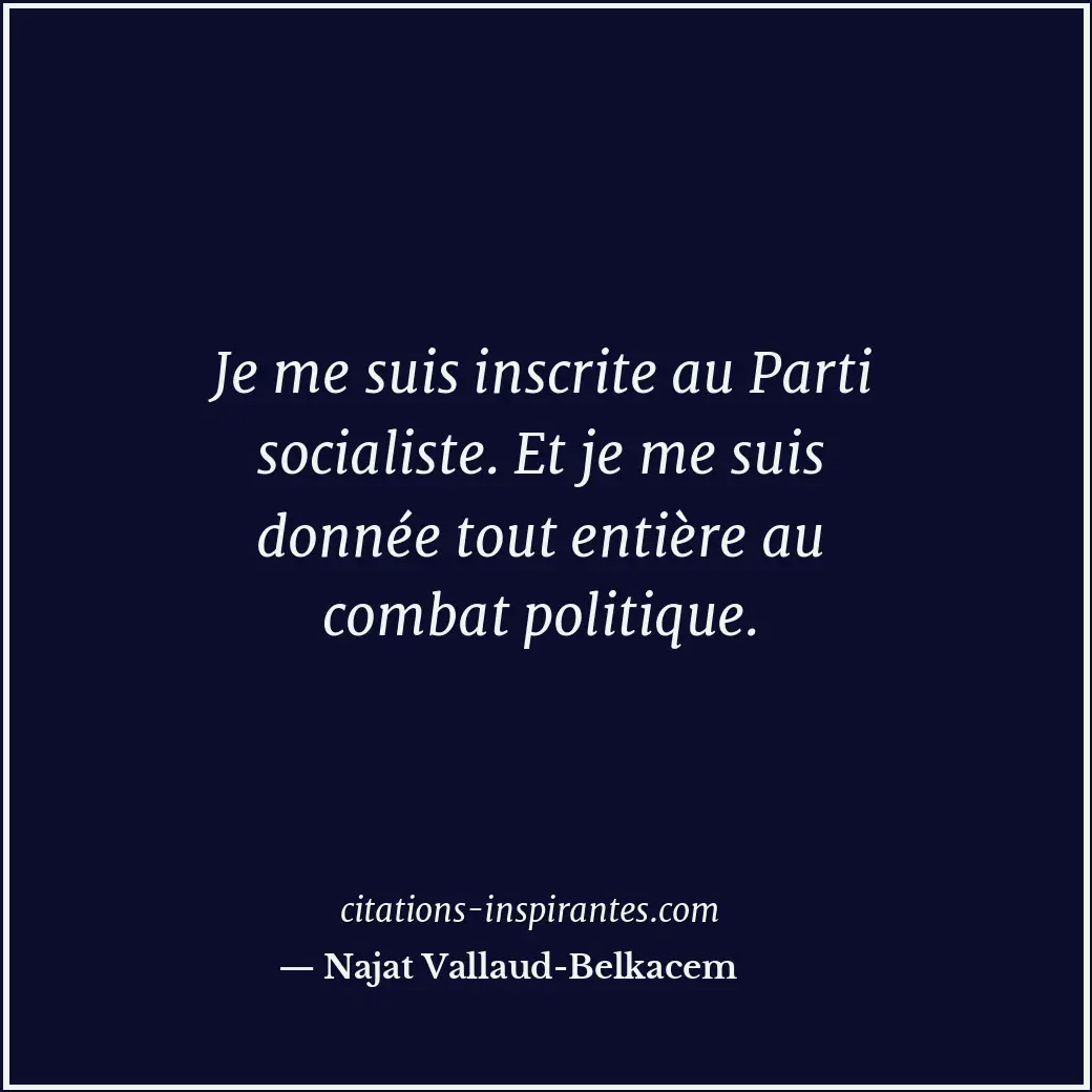 Citation de Najat Vallaud-Belkacem
