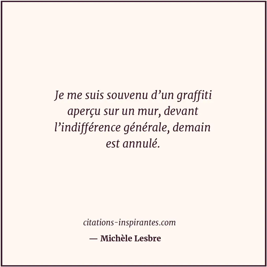 Citation de Michèle Lesbre