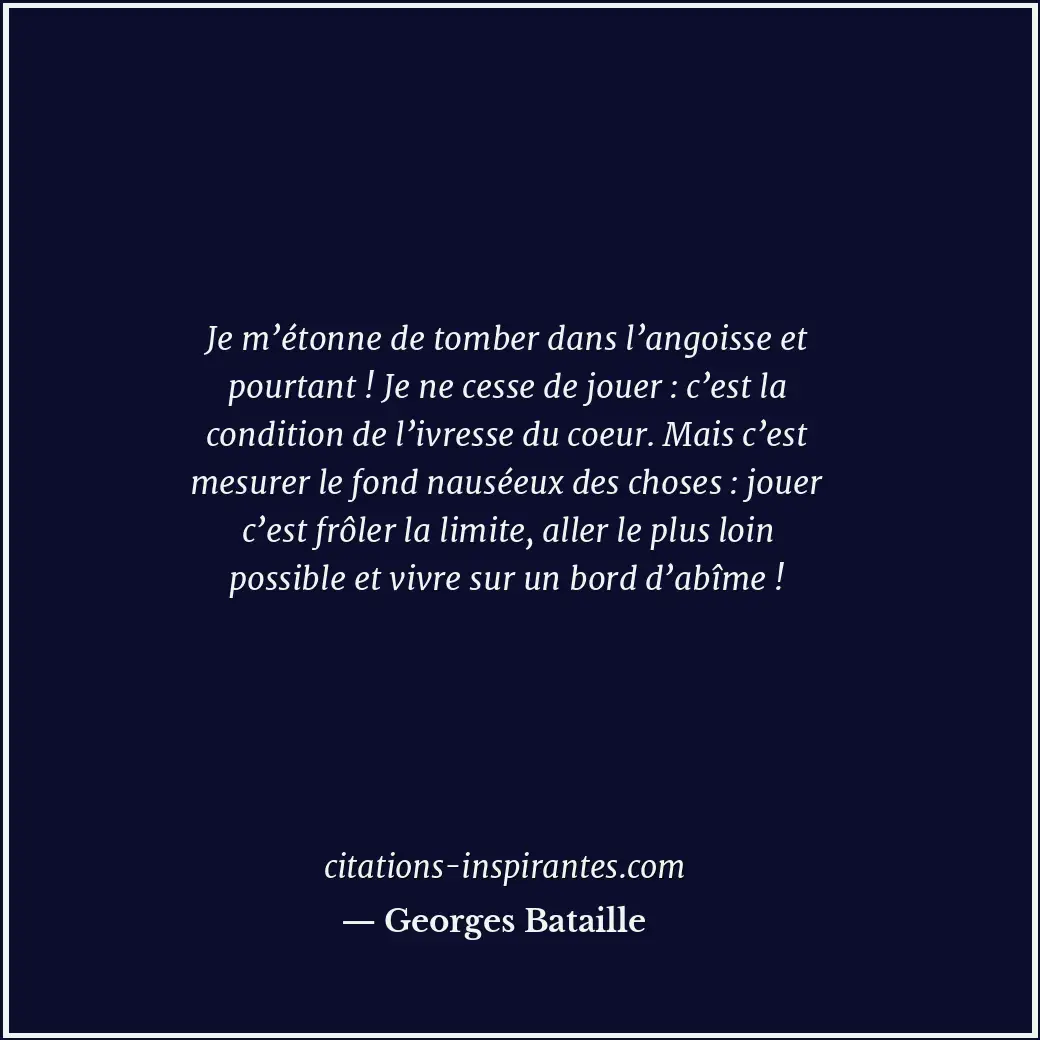 Citation de Georges Bataille