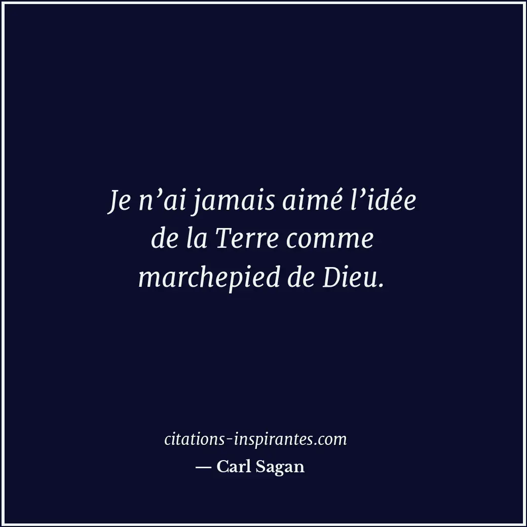 Citation de Carl Sagan
