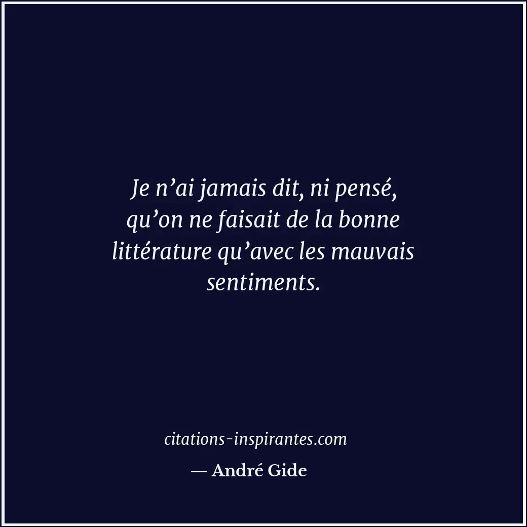 Citation de André Gide