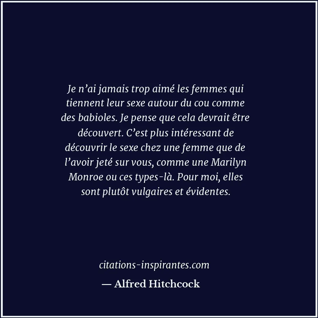 Citation de Alfred Hitchcock