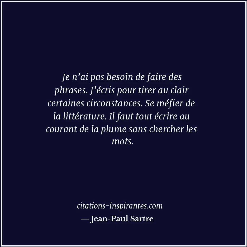 Citation de Jean-Paul Sartre