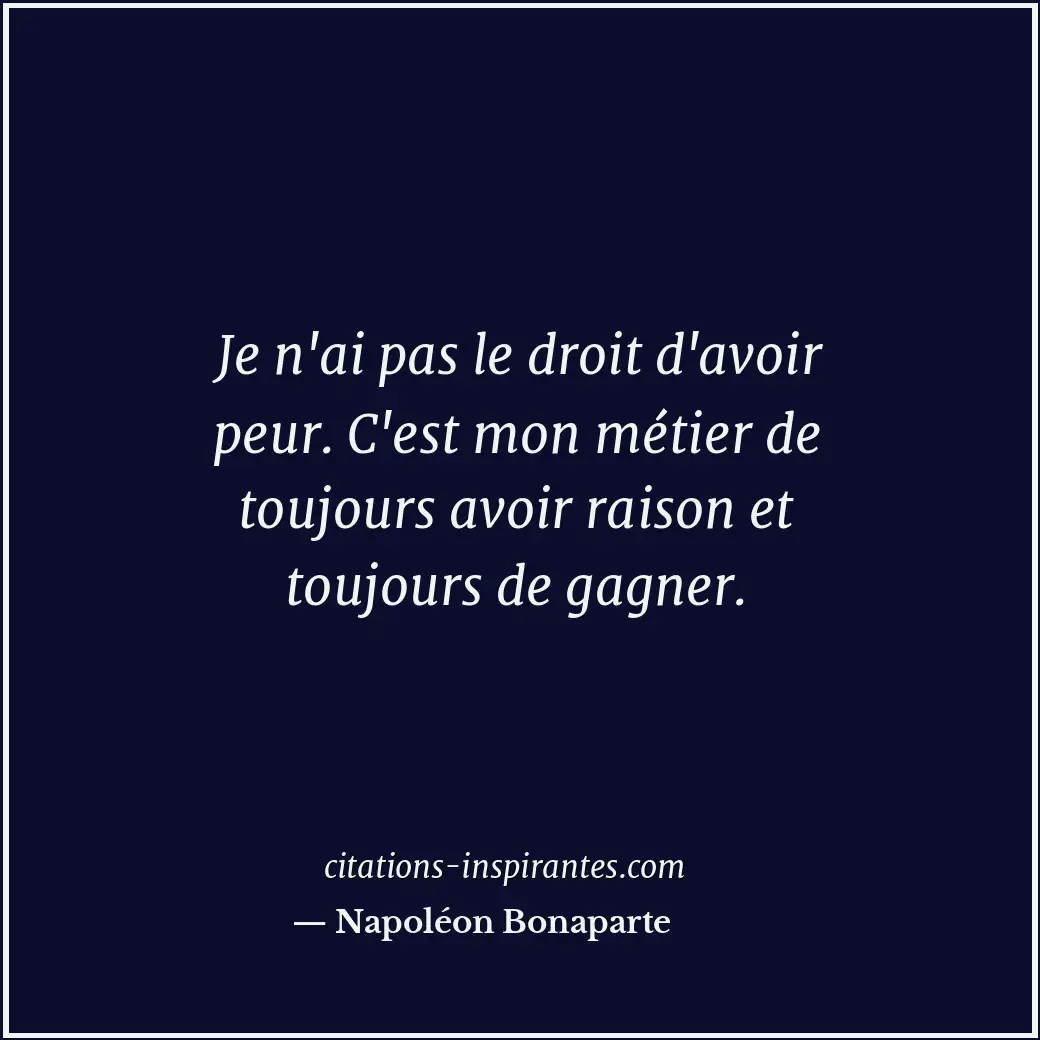 Citation de Napoléon Bonaparte