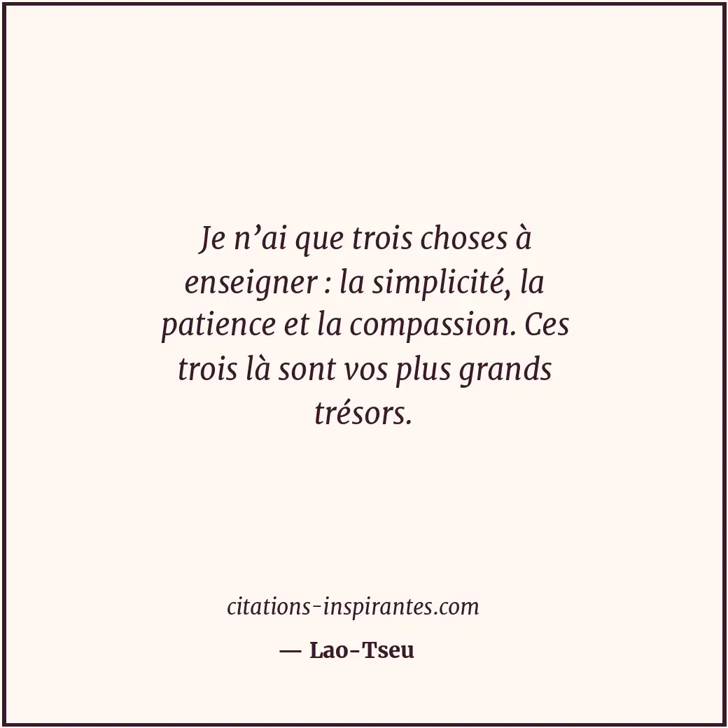Citation de Lao-Tseu