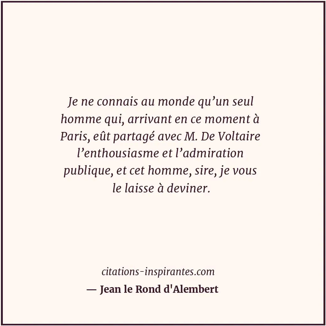 Citation de Jean le Rond d'Alembert
