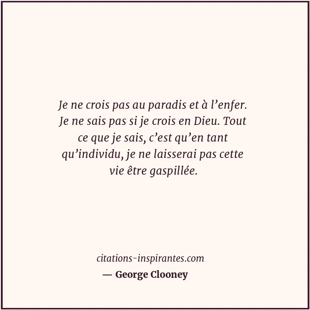 Citation de George Clooney