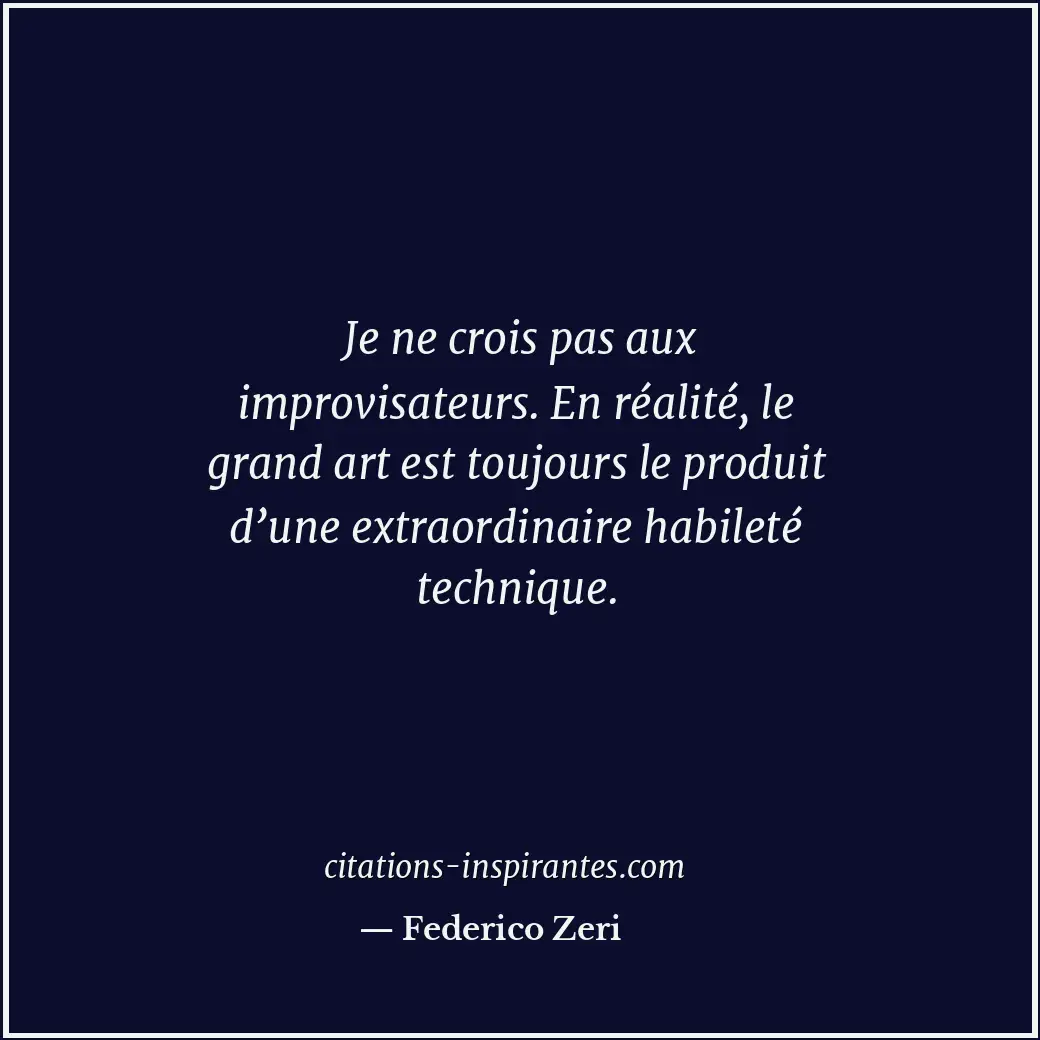 Citation de Federico Zeri