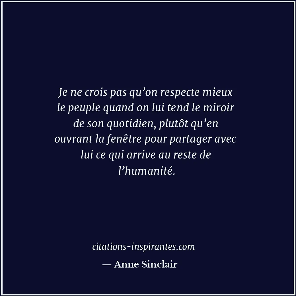 Citation de Anne Sinclair
