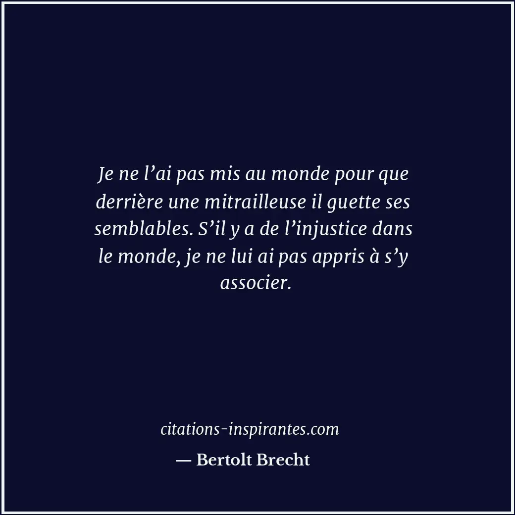 Citation de Bertolt Brecht