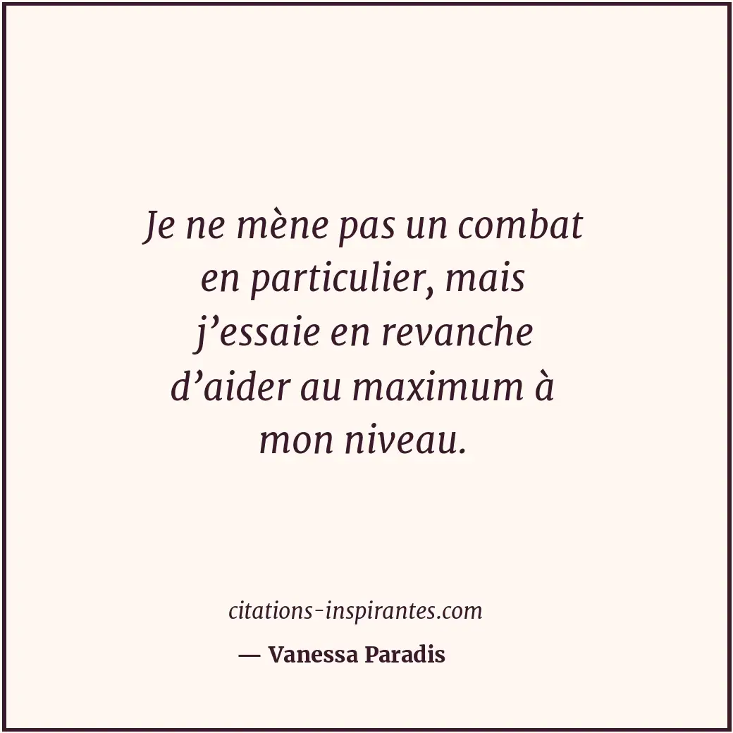 Citation de Vanessa Paradis