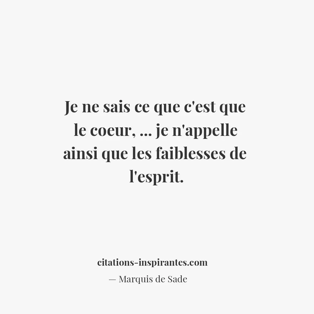 Citation de Marquis de Sade
