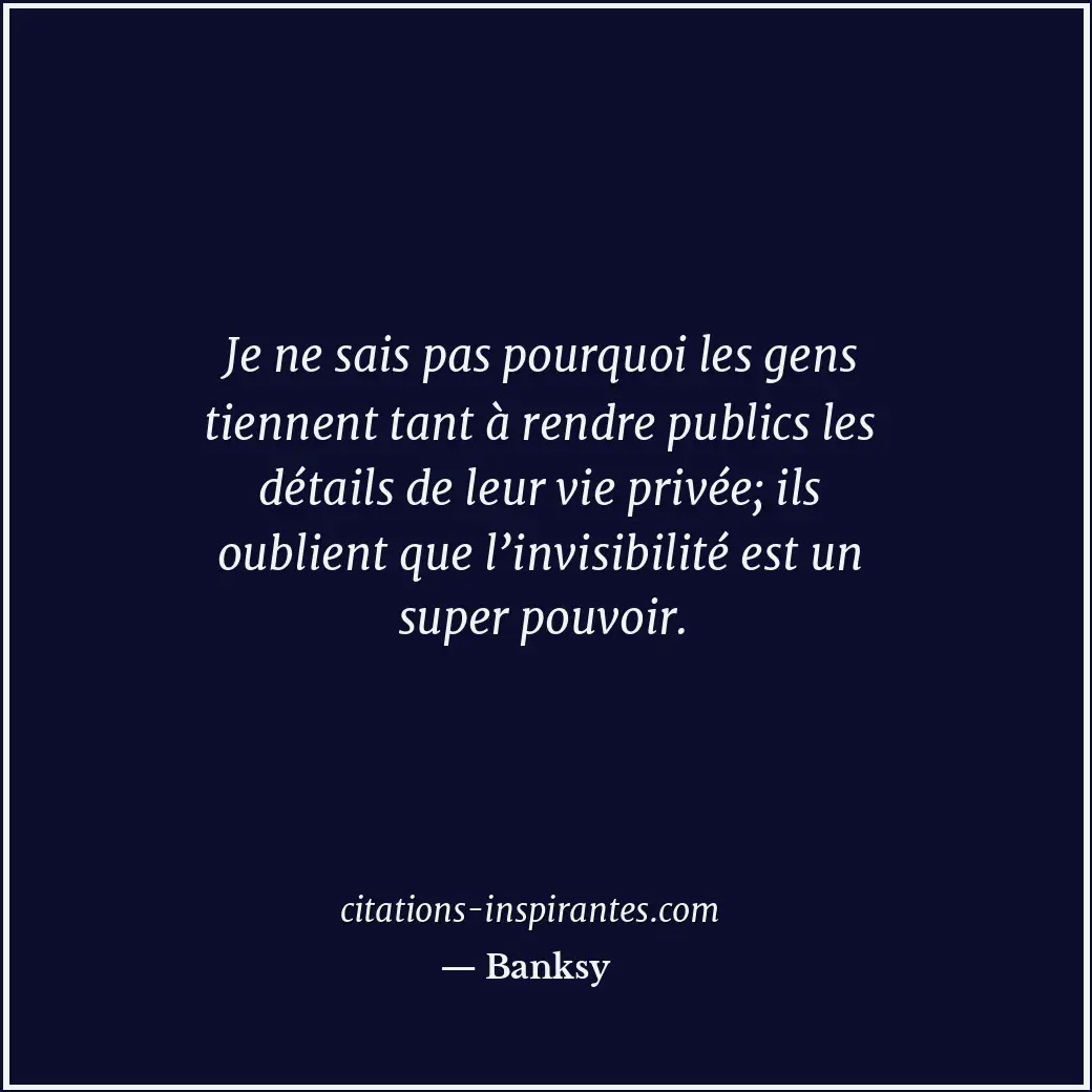 Citation de Banksy