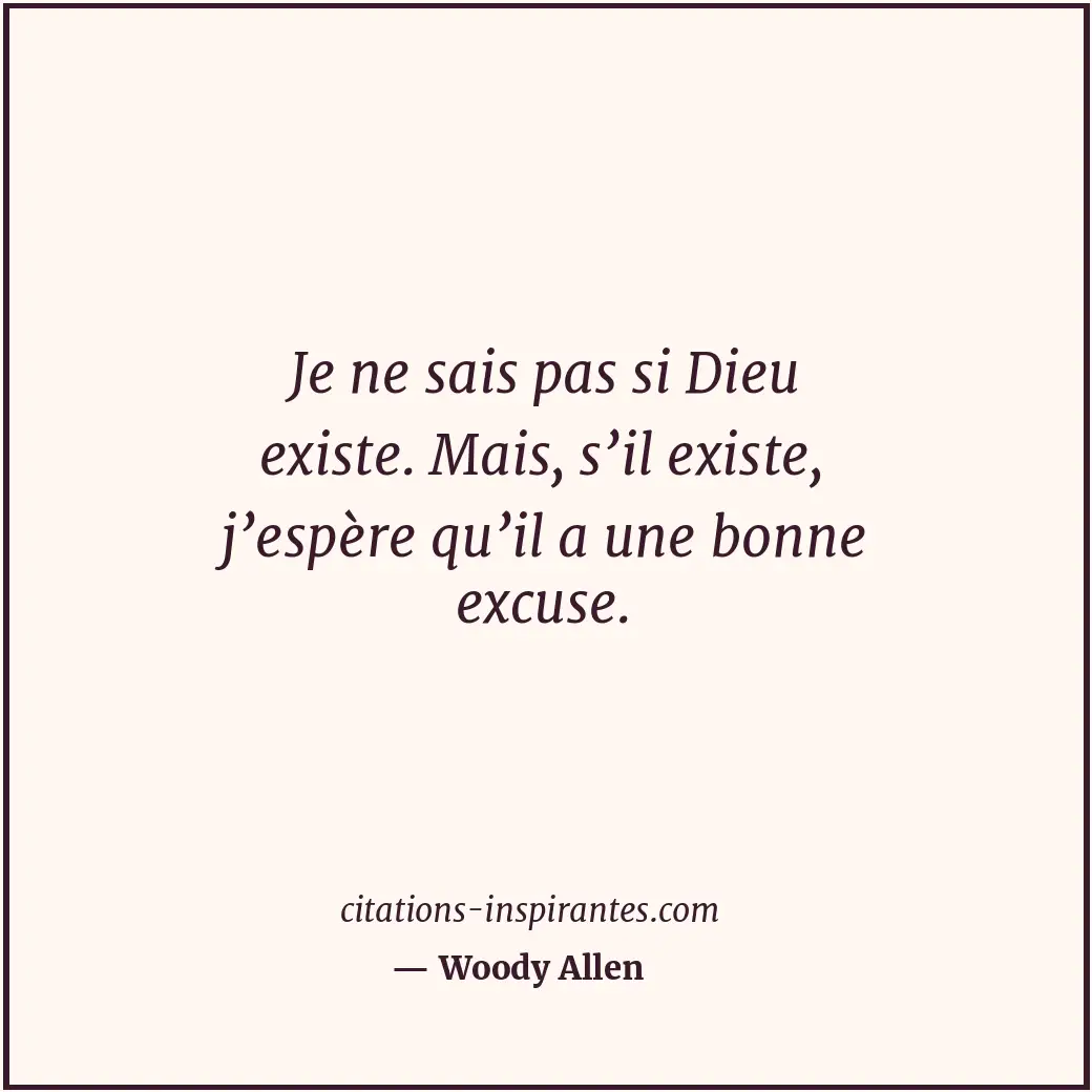 Citation de Woody Allen