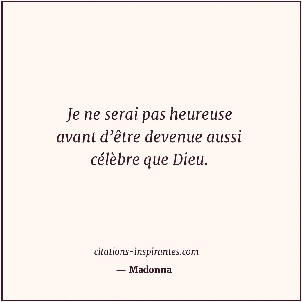 Citation de Madonna