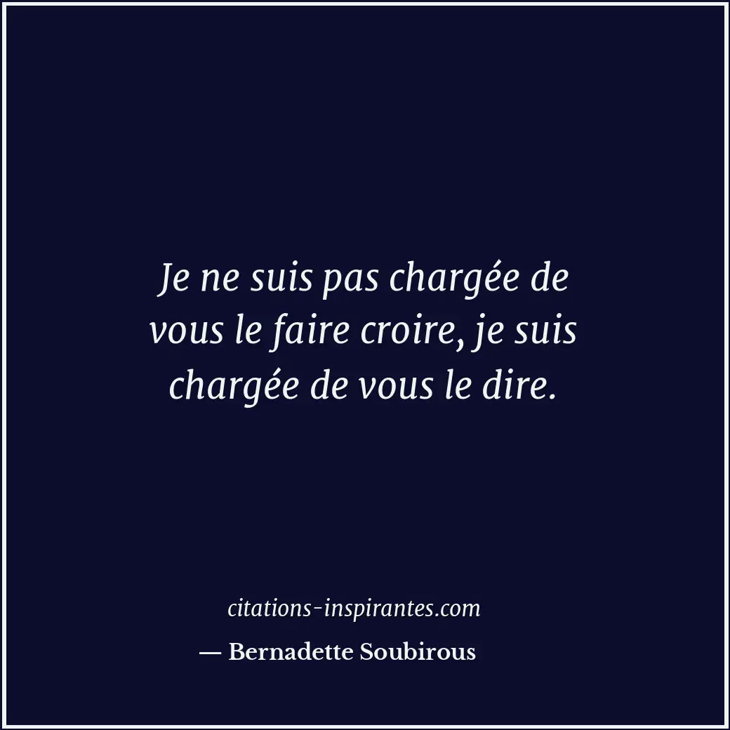 Citation de Bernadette Soubirous