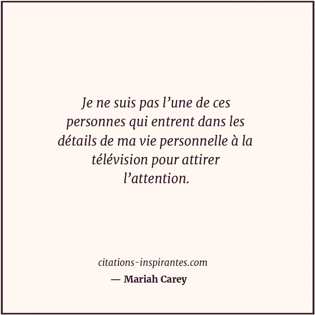 Citation de Mariah Carey